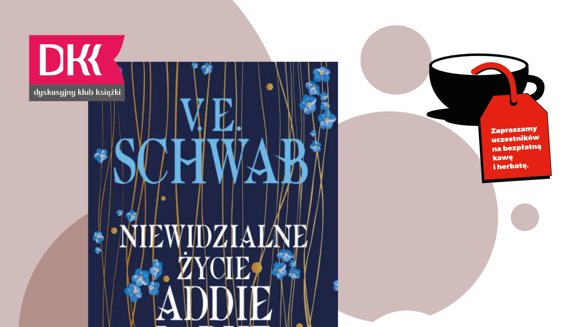 Grafika z fragmentem okładki książki Victorii Schwab „Niewidzialne życie Addie LaRue”